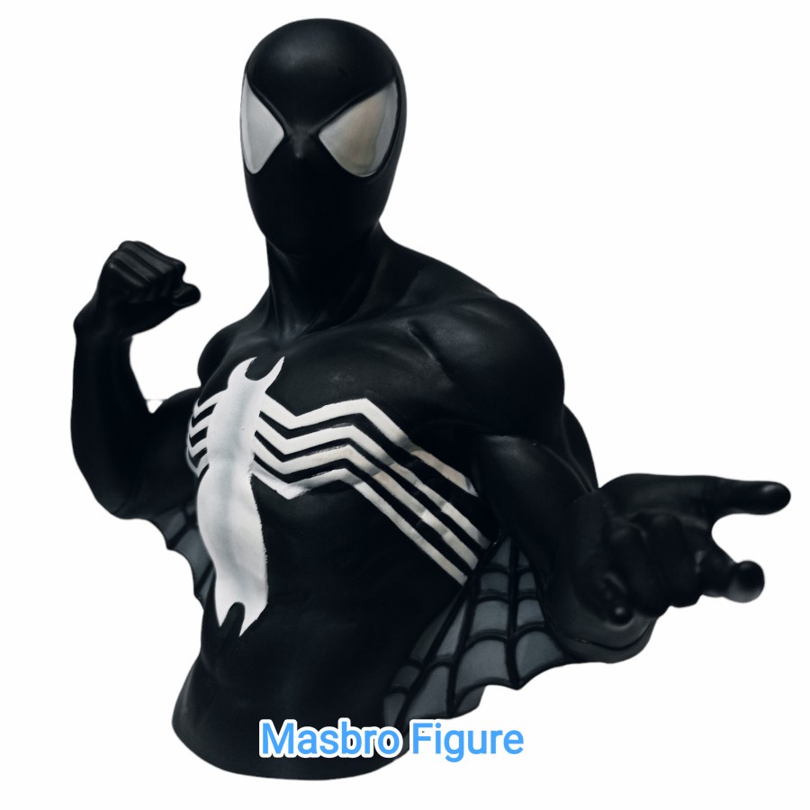 HITAM Marvel Black Costume Spider-man Bust Bank Black Spider-man ...