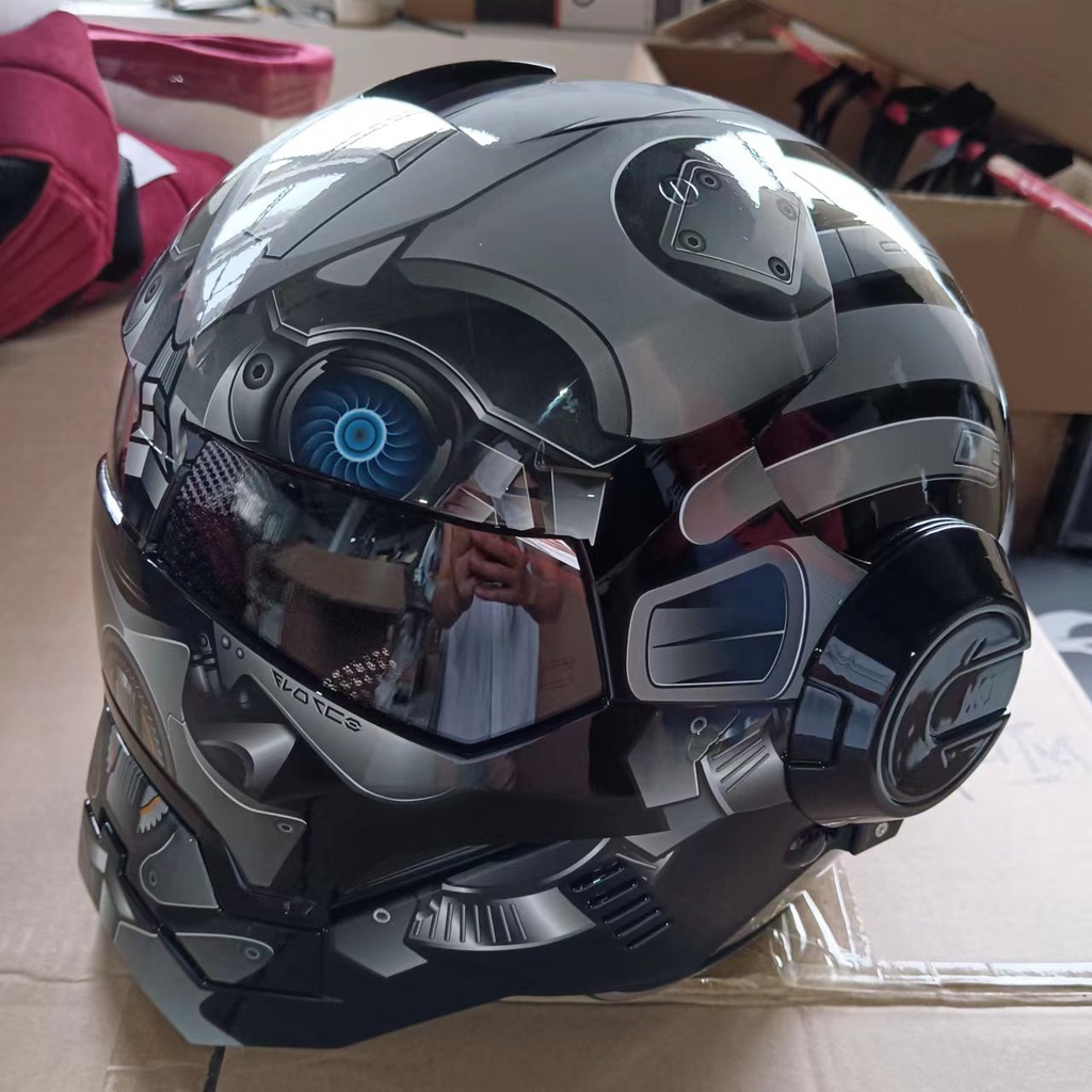 Atomic man motorcycle store helmet