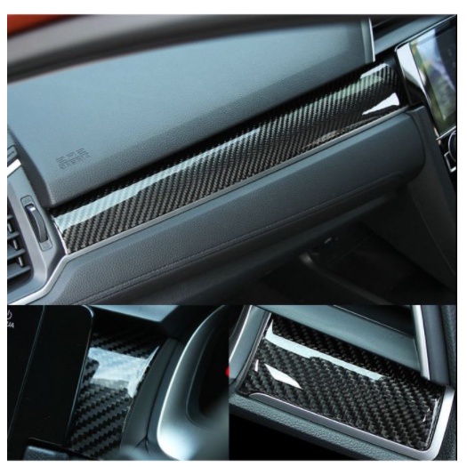 Honda Civic FC Carbon Dashboard Panel Trim Stick Carbon Fiber Dashboard ...