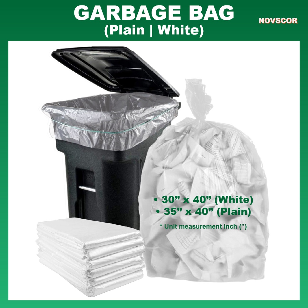 Plastic Plain White Garbage Bags