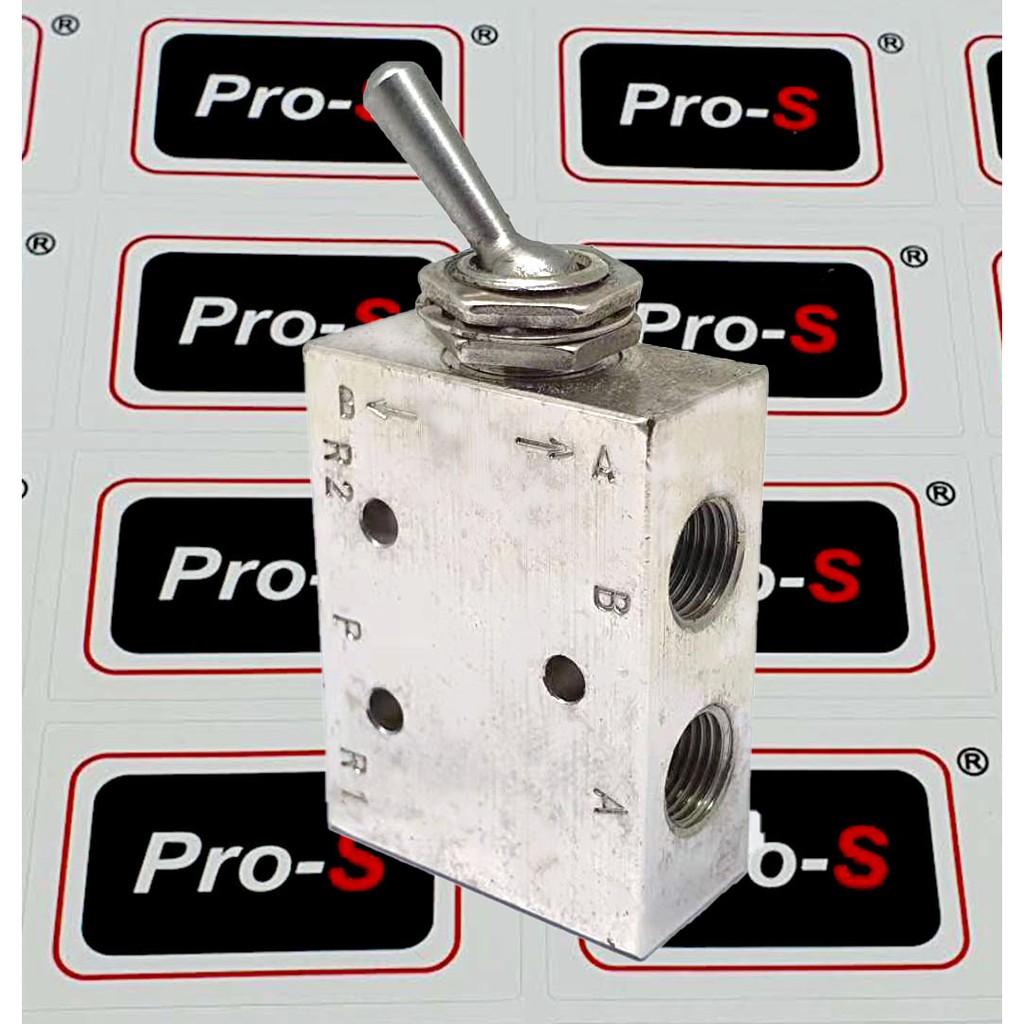Pro-S Pneumatic Miniature Mechanical Valve. TAC2-41V is 5/2 way toggle ...