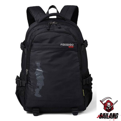 Fido Dido Ultra Water Repellent Wide Soft Shoulder Strap Backpack Black ...