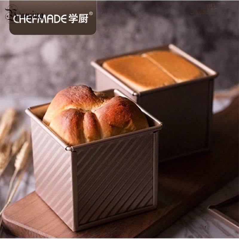 [READY STOCK MSIA] CHEFMADE SQUARE LOAF PAN nonstick slide lid