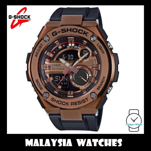 OFFICIAL WARRANTY Casio G SHOCK G STEEL GST 210B 4A Black