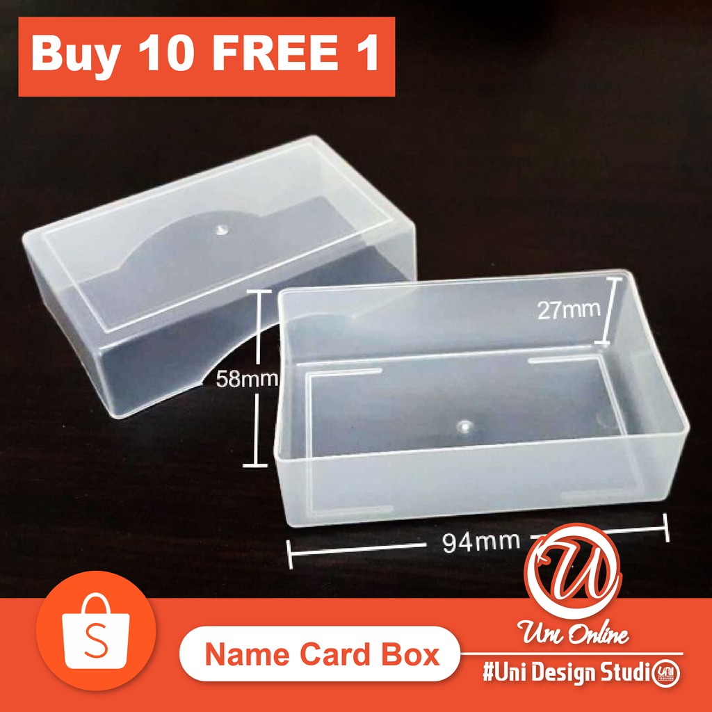 Business Name Card Transparent Boxes_Buy 10 FREE 1 (Ready Stock ...