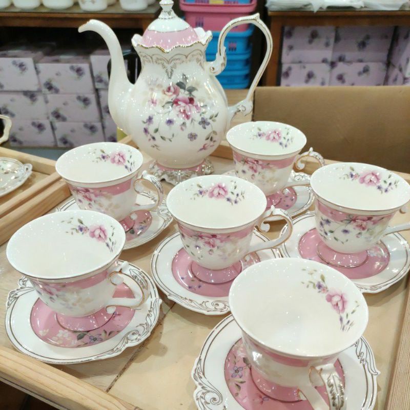 Tea set 13 pcs ( ready stock) | Shopee Malaysia