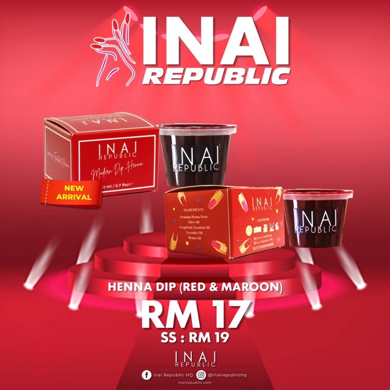 Inai Celup Viral Inai Merah Inai Viral Lofa 💯 Sah Solat Shopee Malaysia 3052