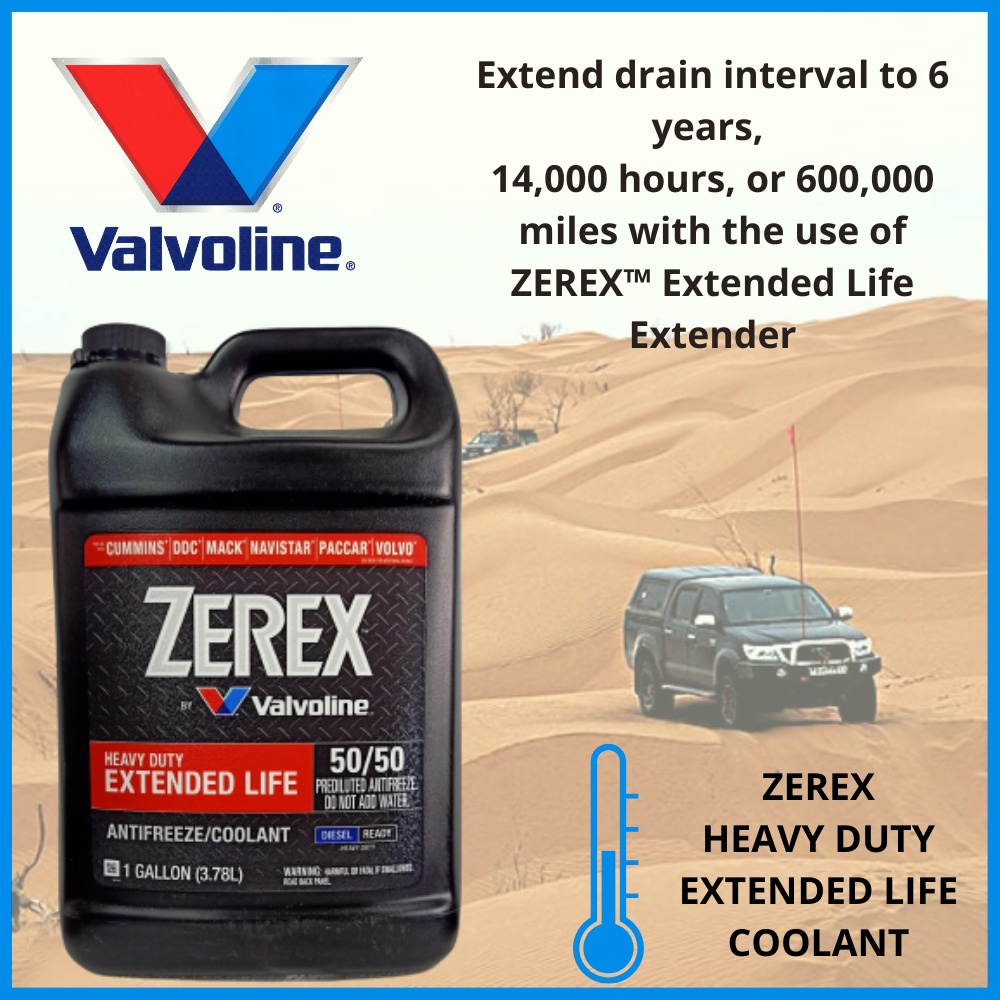 Valvoline USA Zerex Heavy Duty Extended Life Antifreeze / Coolant For ...