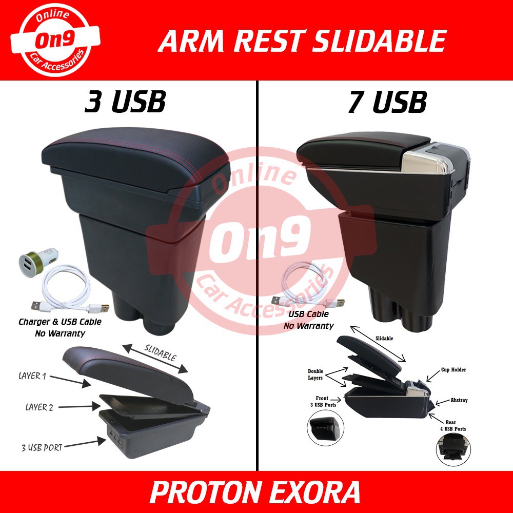Arm Rest Proton Exora 2009 2010 2011 2012 2013 2014 2015 2016 2017 2018