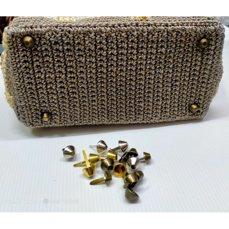 FOOT STUD TAPAK PAKU BEG BAG DIY KAKI CROCHET KNITTING MENGAIT SEWING BAG PARTS DIY Shopee Malaysia