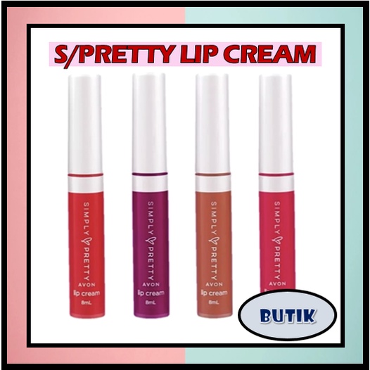 (BUTIK) Simply Pretty Lip Cream 8ML (RUST / CANDY APPLE RED / FIRED UP