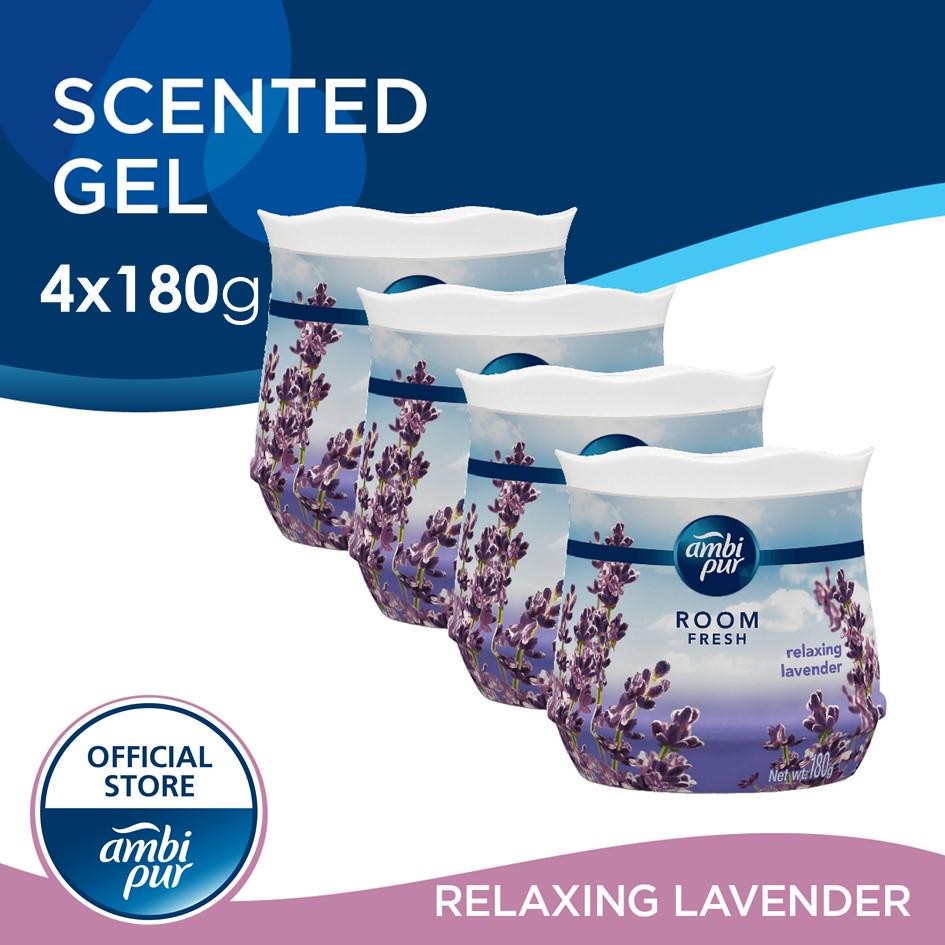 Ambi Pur Air Freshener Room Fresh Scented Gel Relaxing Lavender (180g x 4)  [Value Pack]