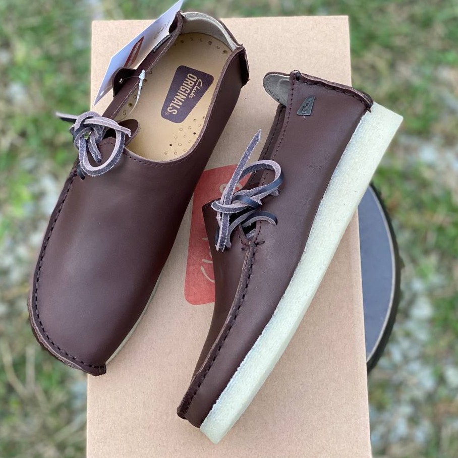 READY STOCK CLARKS LUGGER 04 Genuine Leather Coffee Leather White Tread 01 S1710001 KASUT SHOES MAN MEN Shopee Malaysia