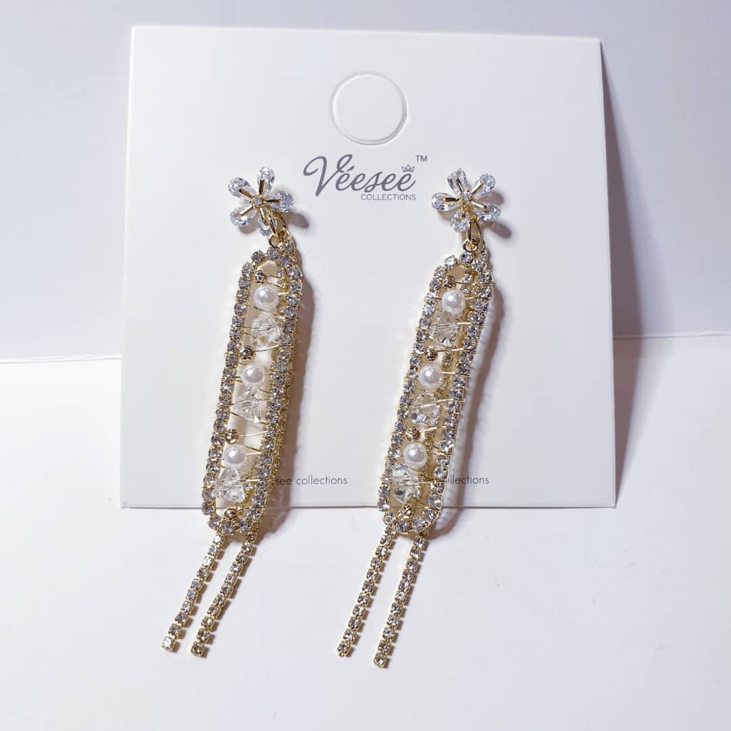 Veesee Korean Style Drop Series Stud Earrings S925-Silver | Shopee Malaysia