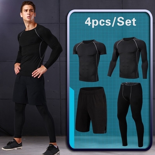 7PCS Men's Running Sports Suit Gym Fitness Compression Clothing
