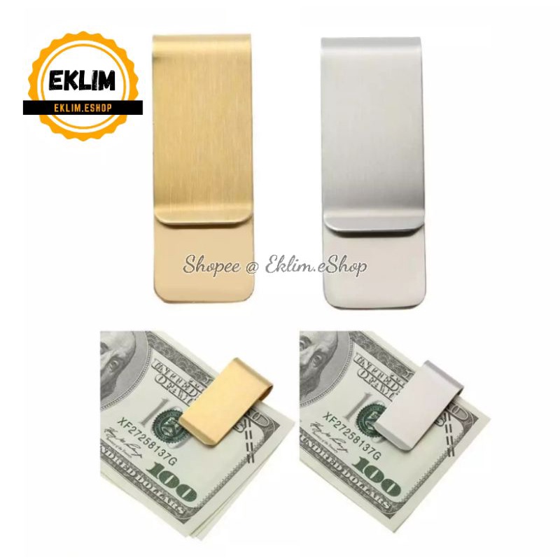 1Pc Stainless Steel Metal Money Clip Dollar Design Fashion Simple Silver Dollar Cash Clamp Holder Wallet For Men Women