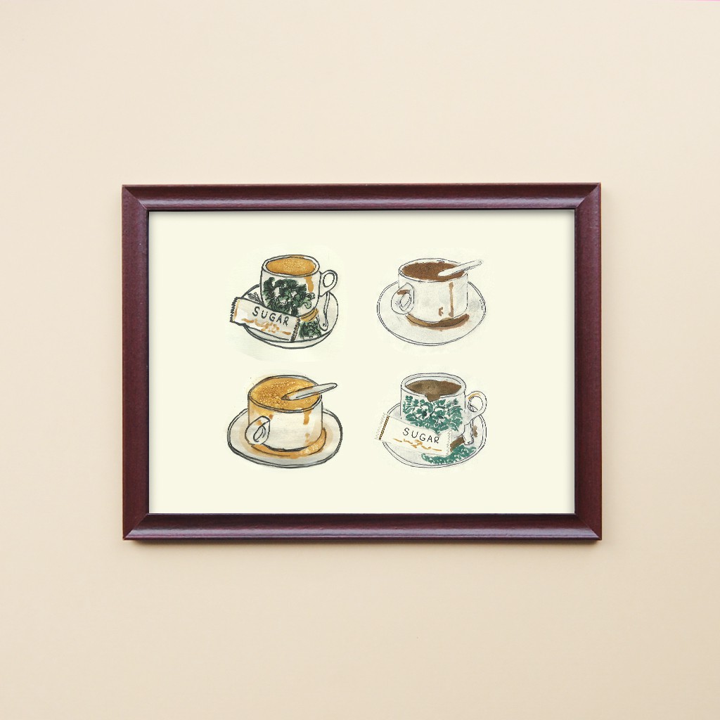 Malaysian Kopitiam A4 Framed Printed Original Artwork. Malaysian Art ...