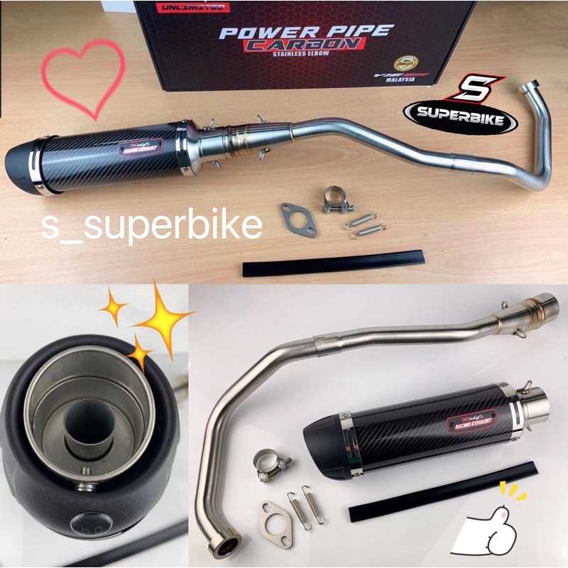 Muffler box Exhaust ekzos pipe Y15ZR open 28mm/32mm exhaust pipe racing