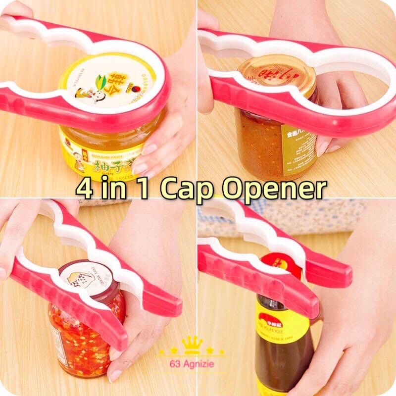 ‼️Ready Stock‼️ 4 in 1 Cap Opener 创意塑料开罐器 Multipurpose Manual Twist ...