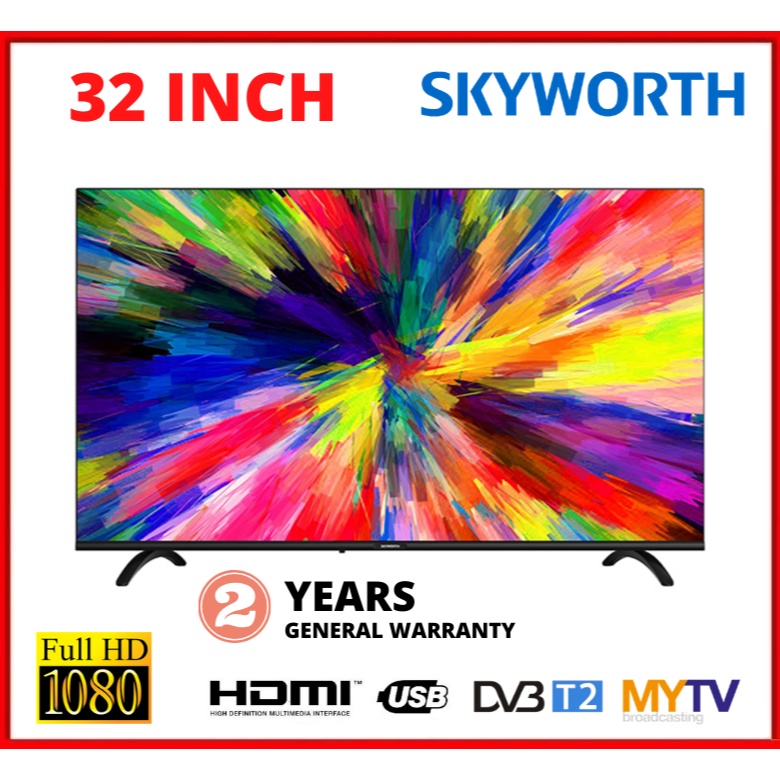 Skyworth 32TB2000 32 Inch Pro Theatre Full HD FHD LED TV with Digital ...