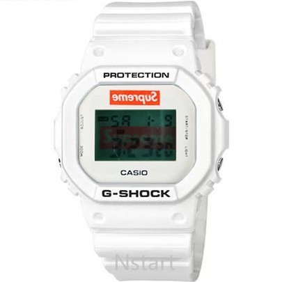 G Shock Supreme Dw5600 Supreme G shock Petak White Jam G SHock men watch  Digital G shock Putih Limited Edition 04