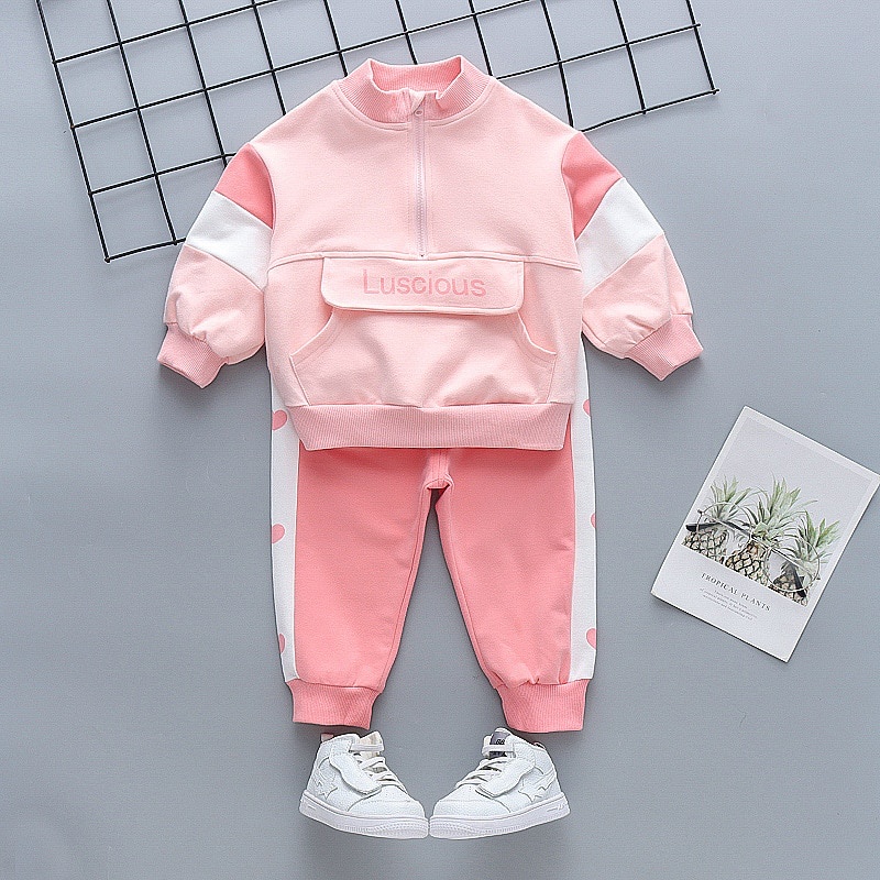 Kids Clothes Girls Autumn Spring Clothing Sets Long Sleeve Cotton  Tops+Pants Tracksuit Children Clothes