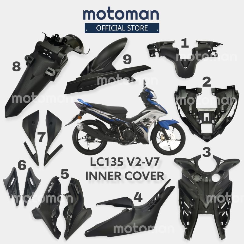 YAMAHA LC135 New V2 V3 V4 V5 V6 V7 LEG SHIELD SIDE INNER COVER