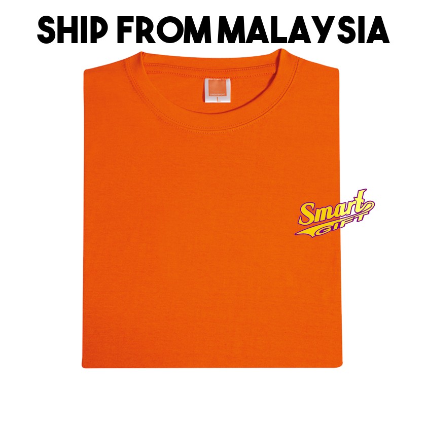 Soft Touch Tshirt Orange Round Neck CT51 Oren Sport 100 cotton short