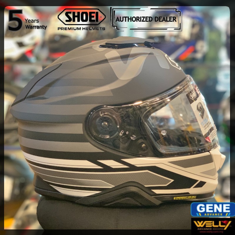SHOEI GT Air Insignia TC Black White Silver Top Performance