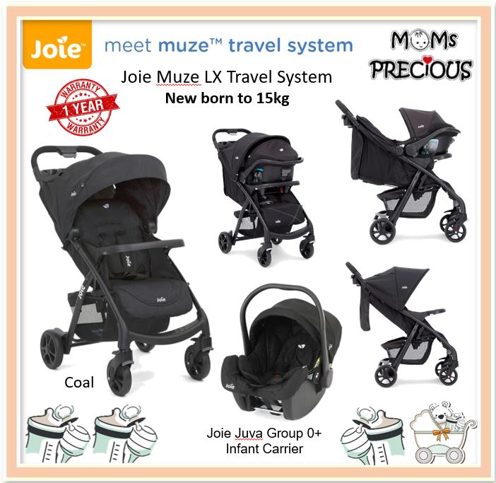 [Ready Stock] Joie Muze LX Travel System (Stroller + Juva Carrier) 1 Year Warranty Shopee