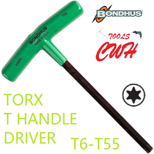 T6T55 RANGE BONDHUS USA T HANDLE STAR TORX ALLEN KEY DRIVER Shopee