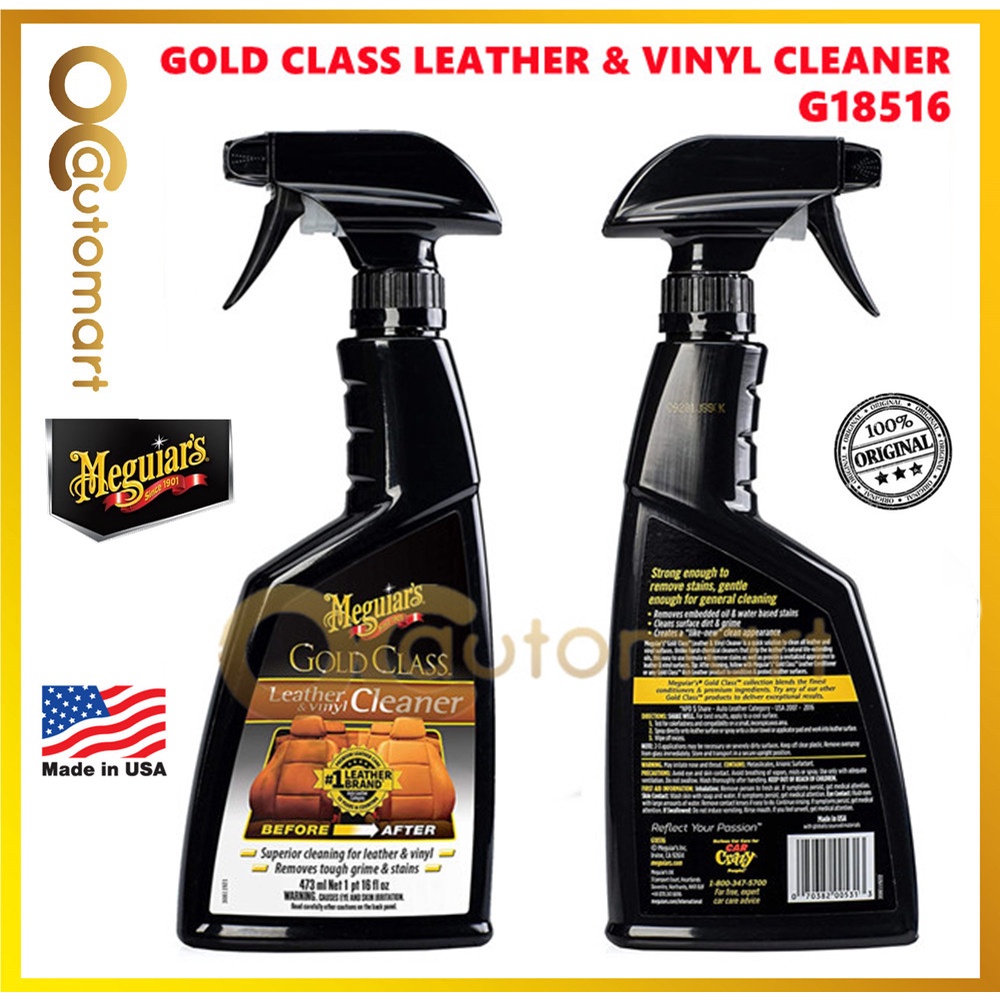 Meguiar's G18516 Gold Class Leather & Vinyl Cleaner 16 oz Spray