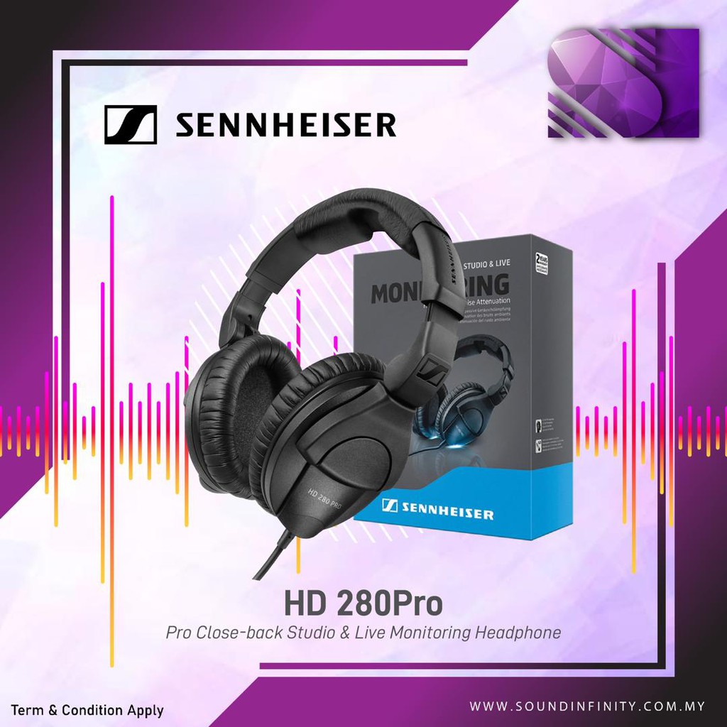 Sennheiser HD 280 PRO Professionele monitoring-koptelefoon, zwart
