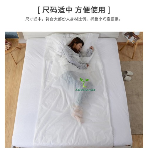 Disposable sleeping bag bed sheet travel compartment train/hotel