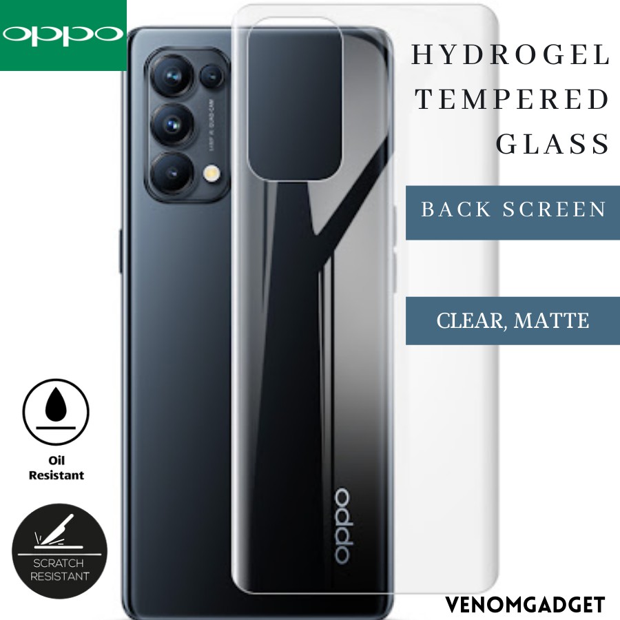 Oppo Back Screen Hydrogel Screen Protectors (All Models) Clear, Matte