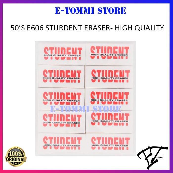 50'S E606 STUDENT ERASER- HIGH QUALITY (1BOX) | Shopee Malaysia