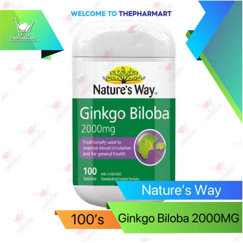 Nature's Way Ginkgo Biloba 2000mg (100's) Shopee Malaysia
