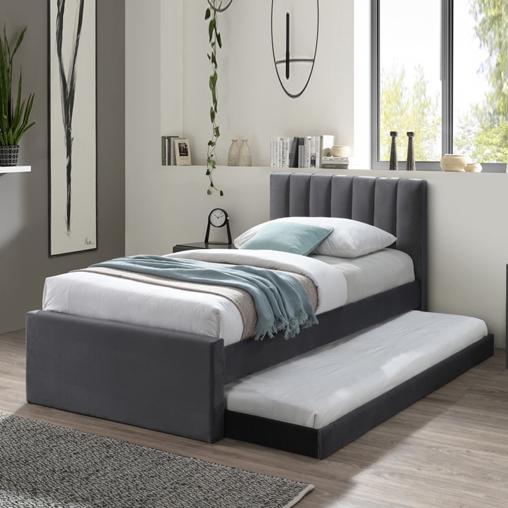 LEWIS Single Size Pull Out Bed Frame-Grey | Shopee Malaysia