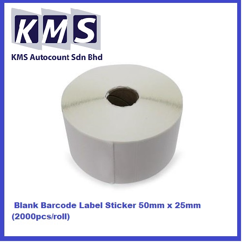 Blank Barcode Label Sticker 50mm x 25mm (2000pcs/roll) | Shopee Malaysia