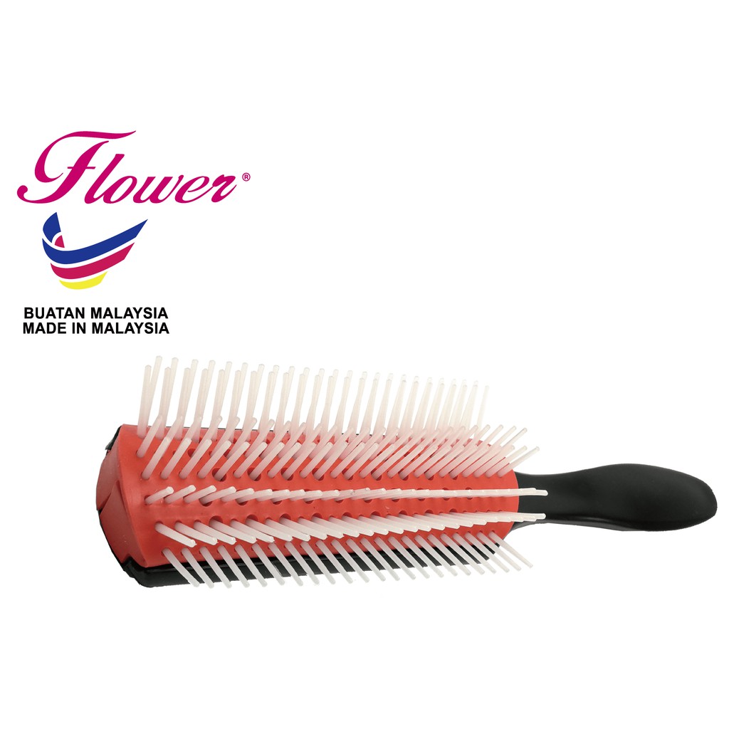 Flower Brush Salon Nylon Hair Brush Hair Styling Made in Malaysia