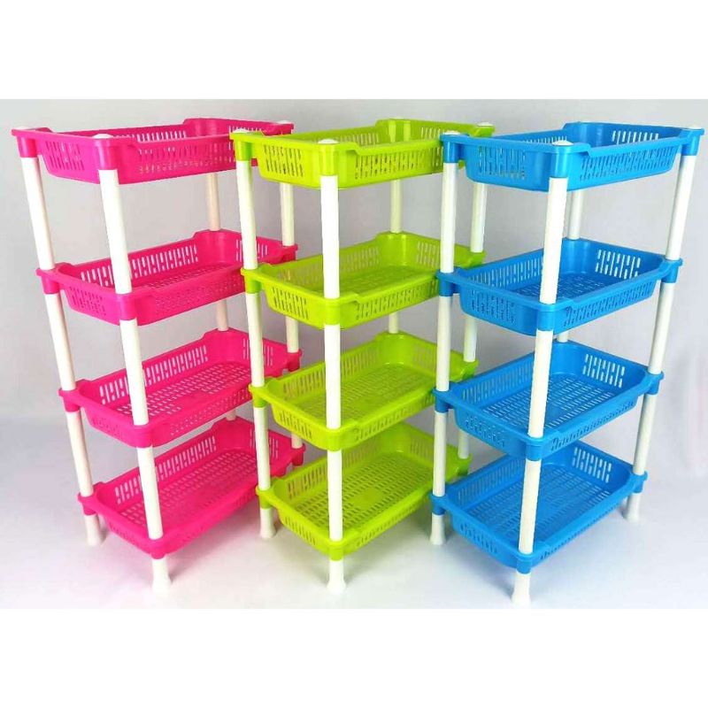 rak susun pakaian barang dapur Rak Plastik Plastic rack Shelf almari ...