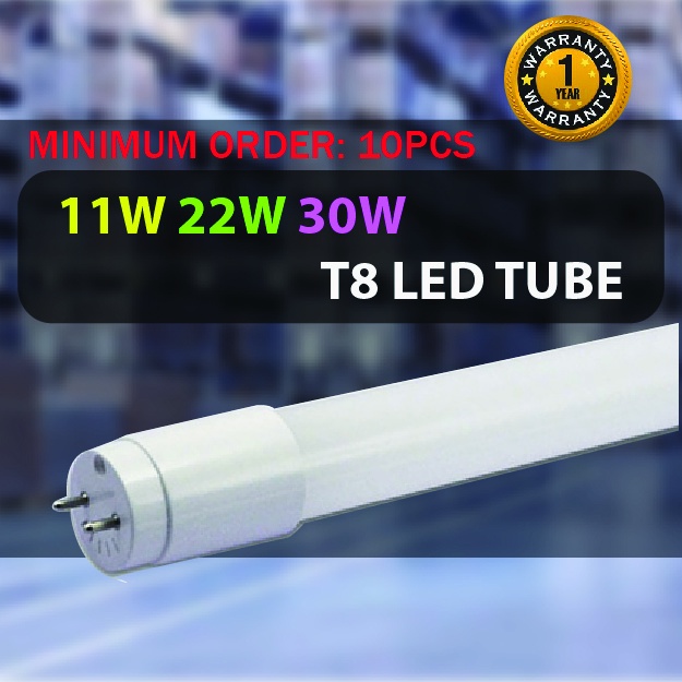T8 LED Tube (11w 2feet, 22w 4feet, 30w 4feet) 6500K (Daylight) | Shopee ...
