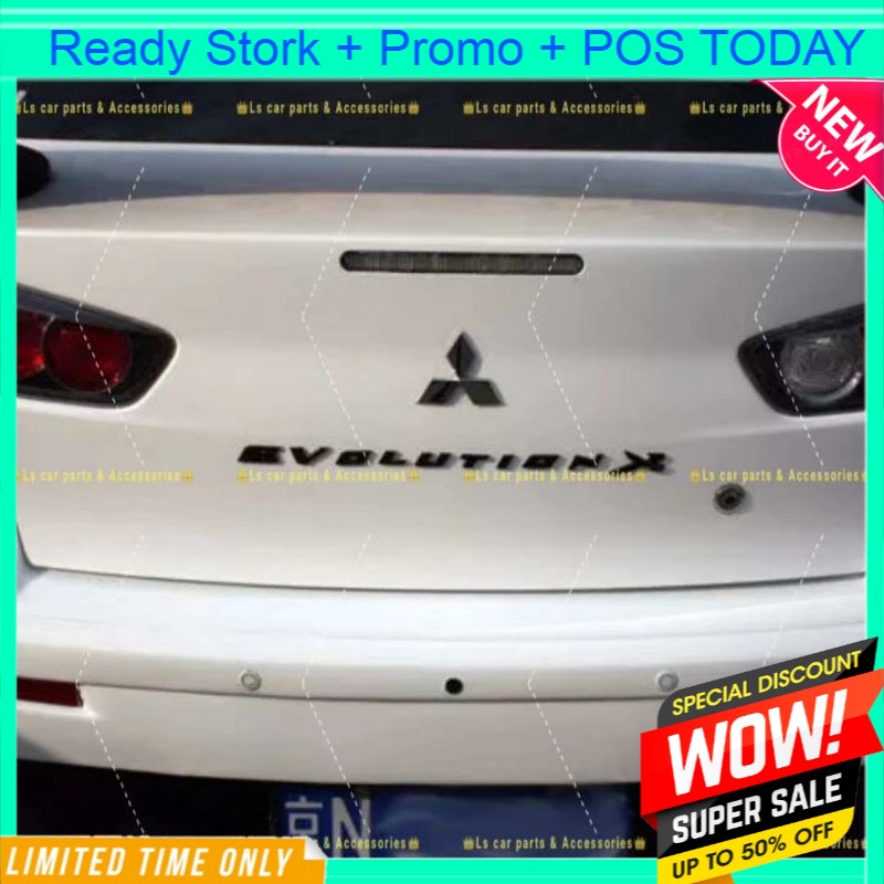 Lancer EVO X inspira Mivec Rear Bonnet Evolution Sticker 3D Logo Emblem ...