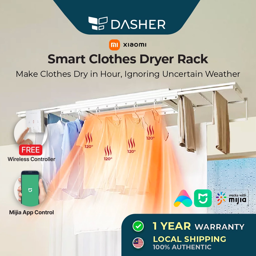 Xiaomi Mijia Intelligent Clothes Hanger with Dryer Ultra-Large Hanging ...