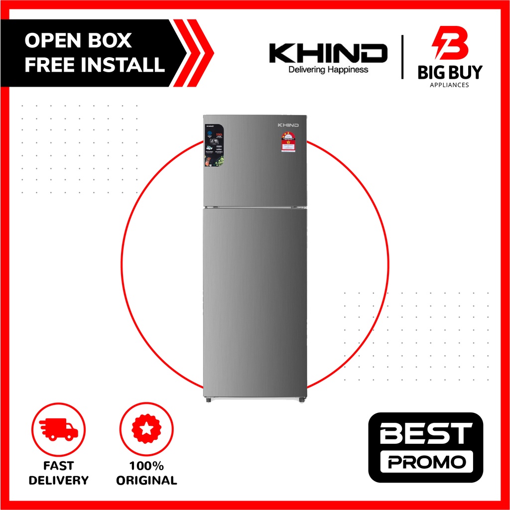 Khind 356L 2-Door Refrigerator RF350 | Shopee Malaysia