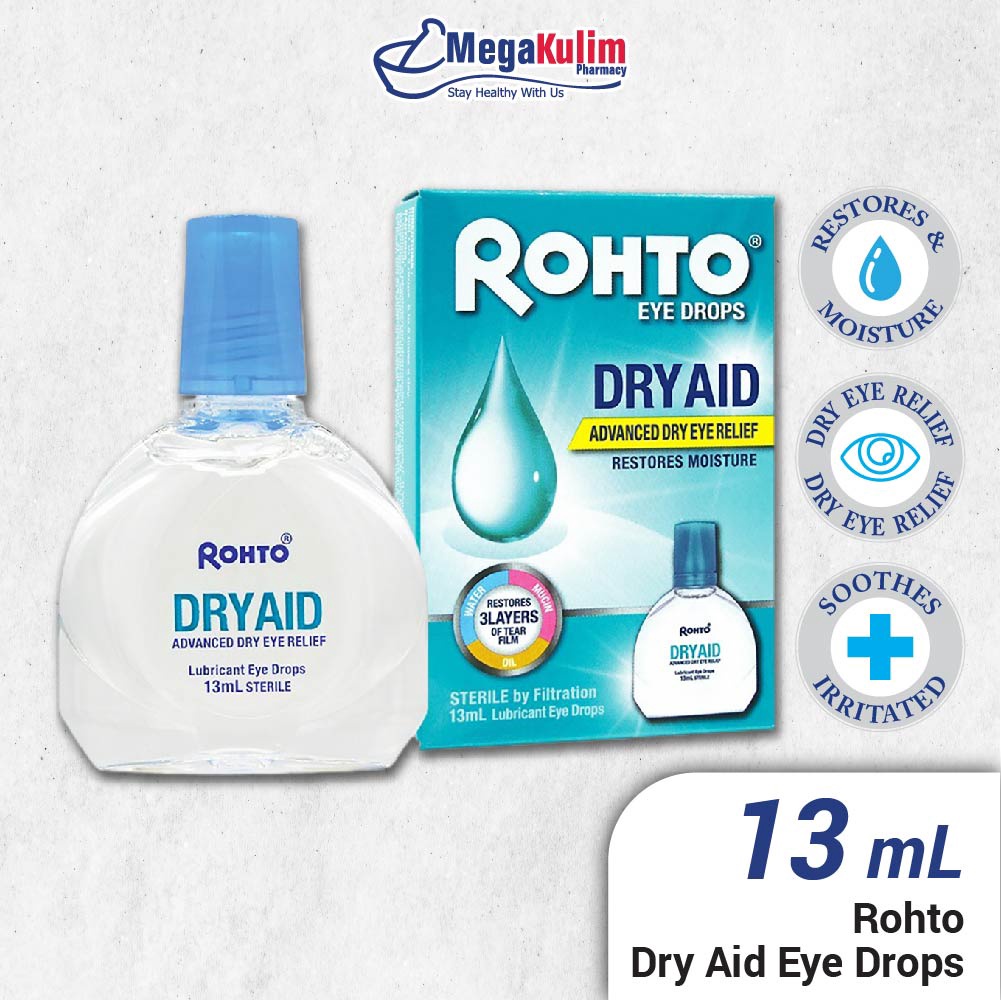 Rohto Eye Drops (Dry Aid / Cool / Aqua / C Cube / Extra Cool / Dry-Aid ...