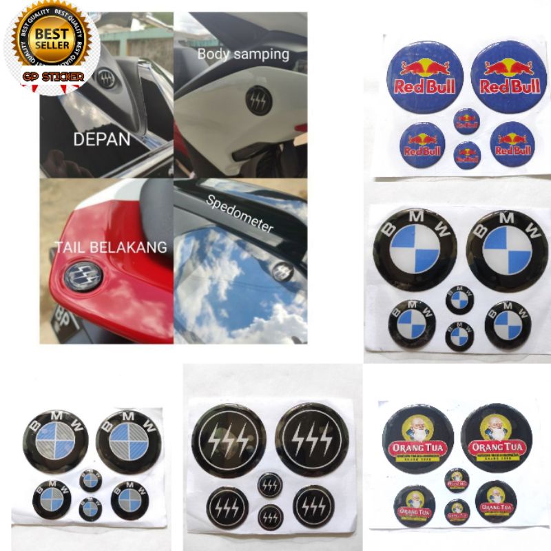 Parents LOGO embossed EMBLEM RED BULL SSS BWM MOTORCYCLE YAMAHA NMAX