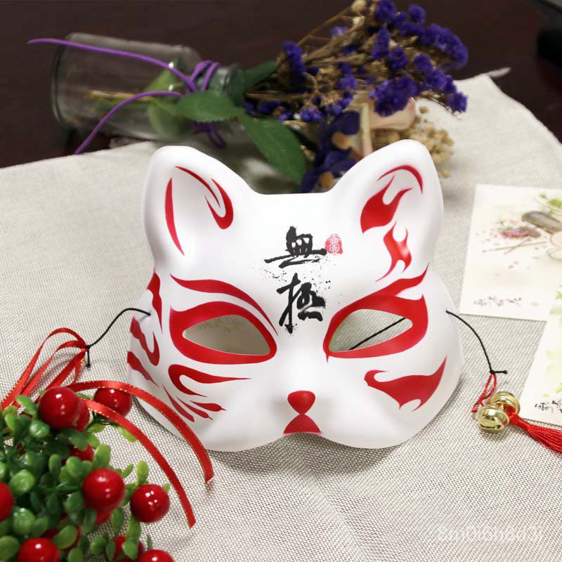 Anime Demon Slayer Fox Masks Japanese Mask Half Face Cat Mask ...