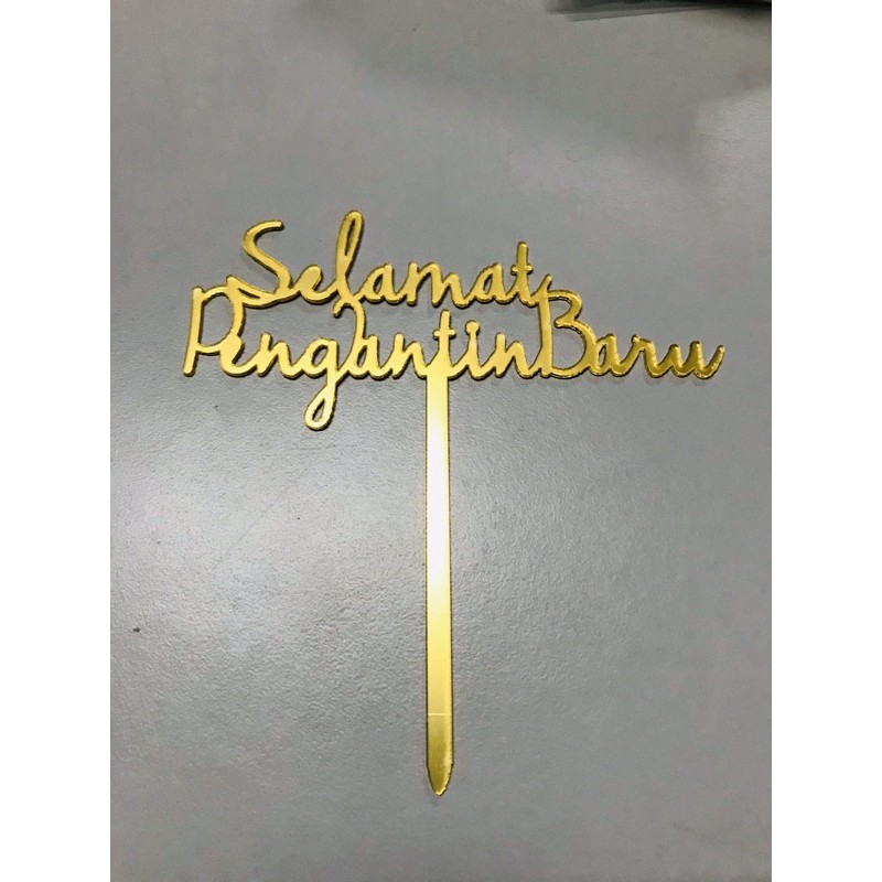 READY STOCK -DIY Cake topper acrylic selamat pengantin baru / wedding ...