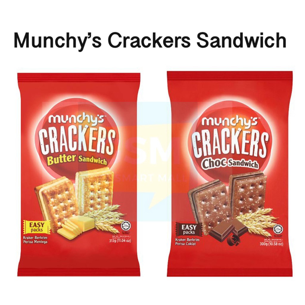 Munchy's Crackers Sandwich (Butter / Chocolate) | Shopee Malaysia